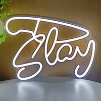 wholesale white high quality popular knife with slay led acrylic neon game special sign room party event decor bedroom night nig