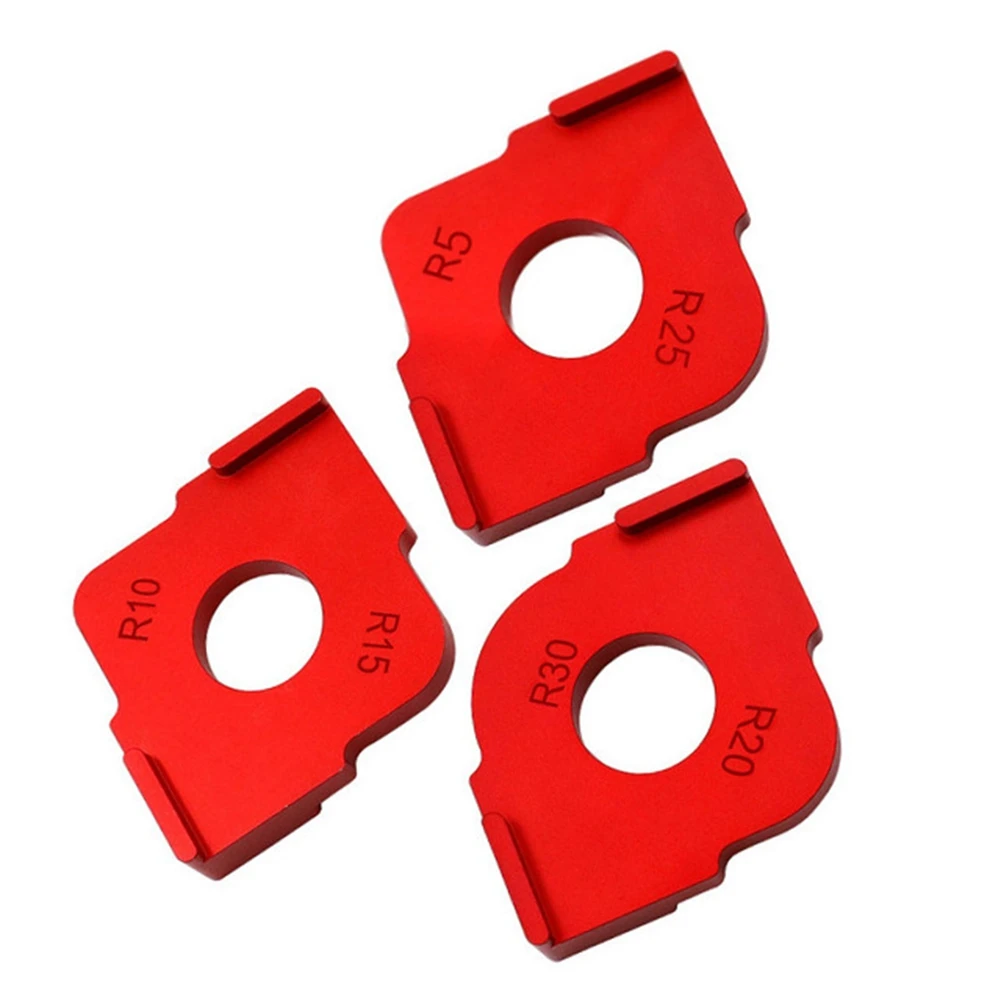 

3Pcs Woodworking Trimming Radius Jig Router Templates Aluminium Alloy Radius Corners R10 R15 R20 R30 R5 R25 Quick-Jig