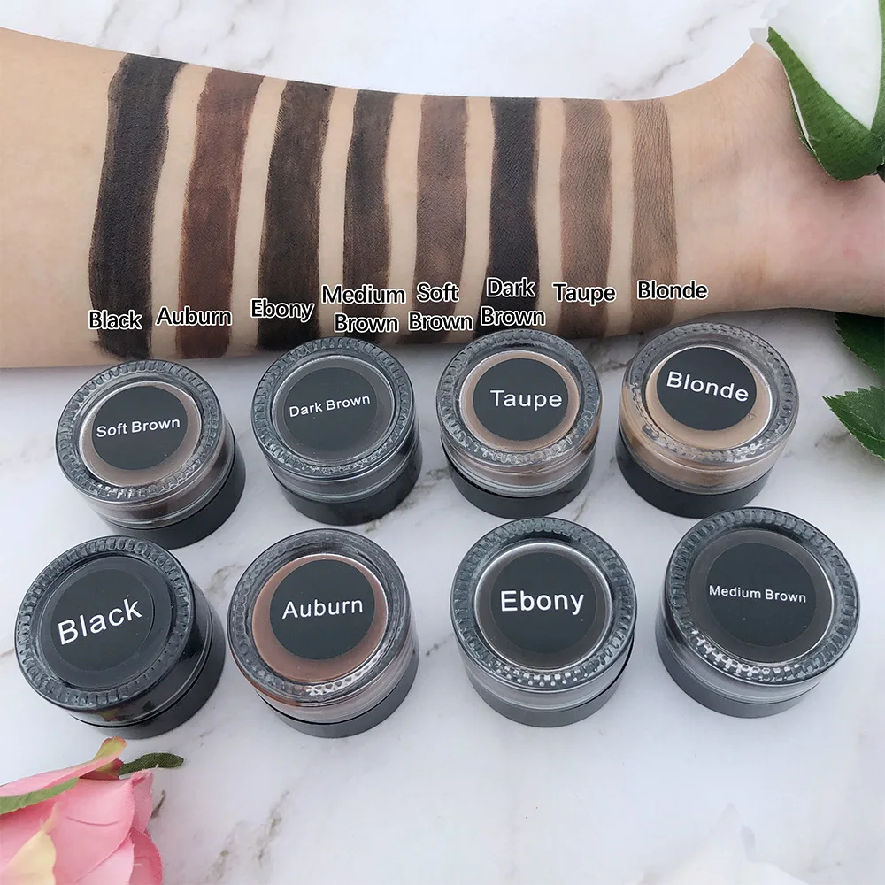 10pcs Eyebrow Gel Private Label 8 Colors Waterproof Cruelty Free Brow Enhancers Tint Makeup Eyebrow Pomade Custom Logo Wholesale