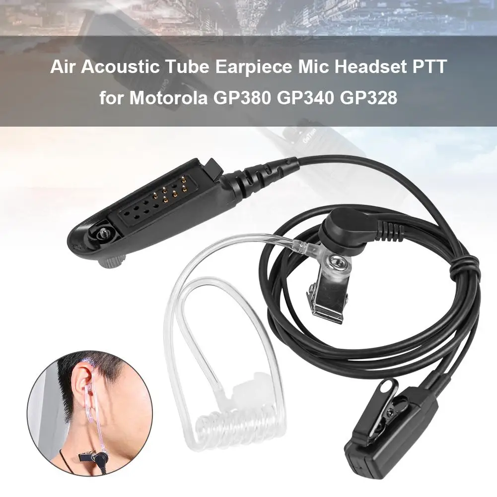 

Air Acoustic Tube Earpiece Mic Headset PTT for Motorola GP380 GP340 GP328 Portable Radio Walkie Talkie for Motorola GP1280 Pro 5