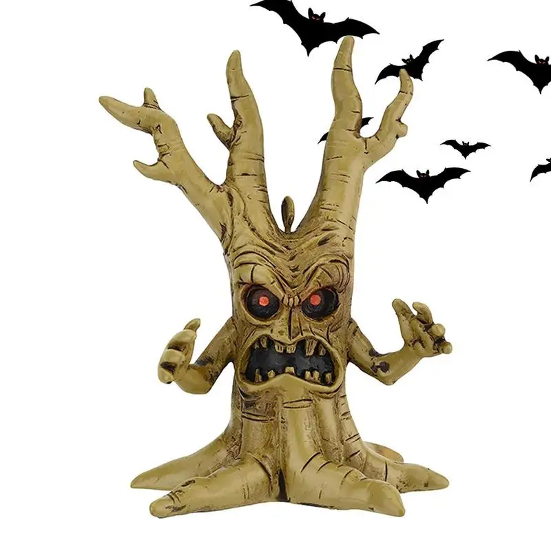 

Halloween Tump Decor Angry Stump Halloween Scary Stumps Tree Figurine Mini Garden Figurines Stumps Ornaments For Home