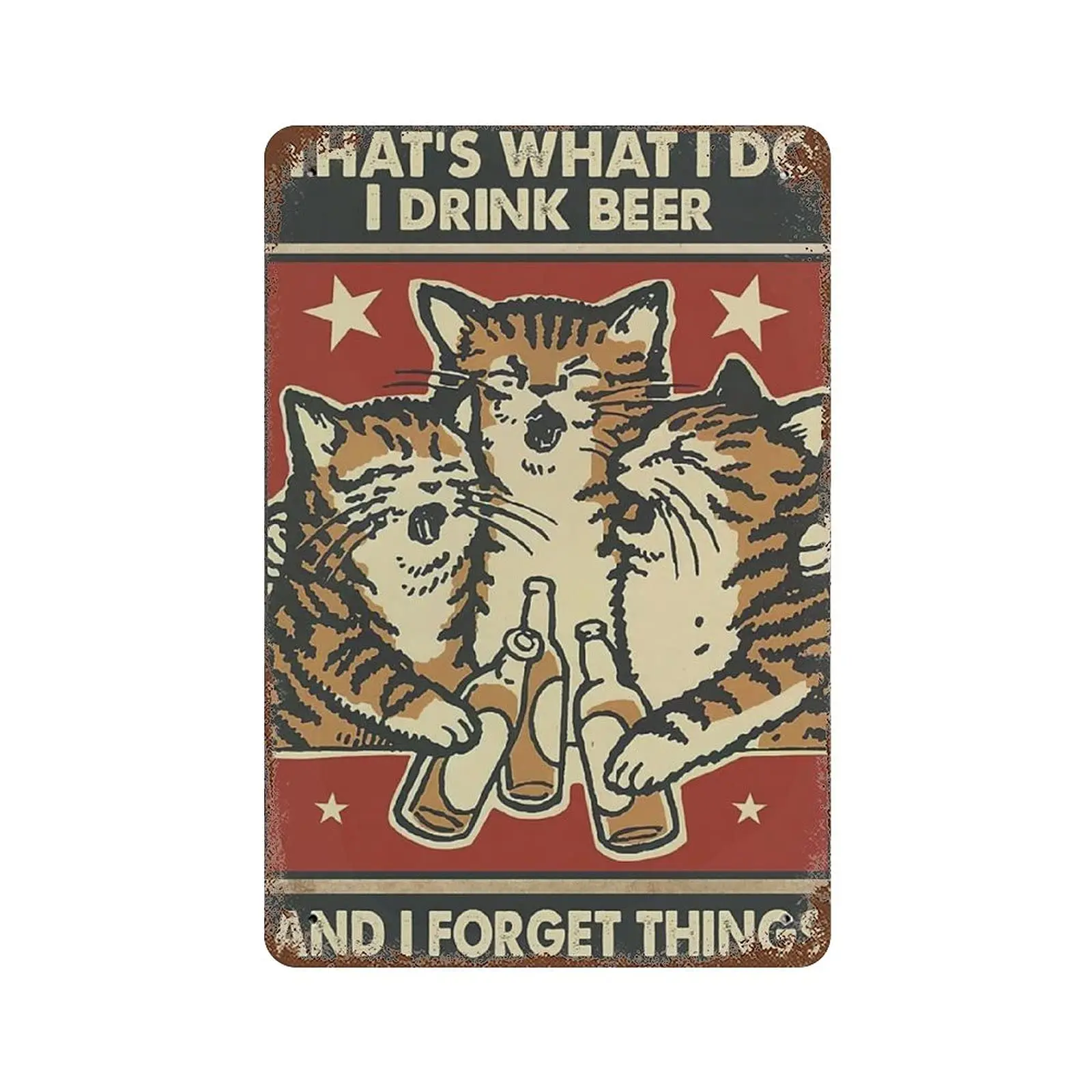 

Vintage Metal Tin Sign Plaque,Cat That What I Do Tin Sign,Man cave Pub Club Cafe Home Decor Plate，Birthday Anniversary Housewarm