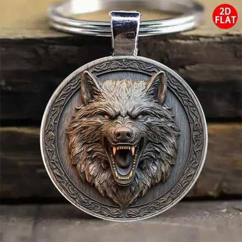 Плоский брелок Angry Wolf 2D