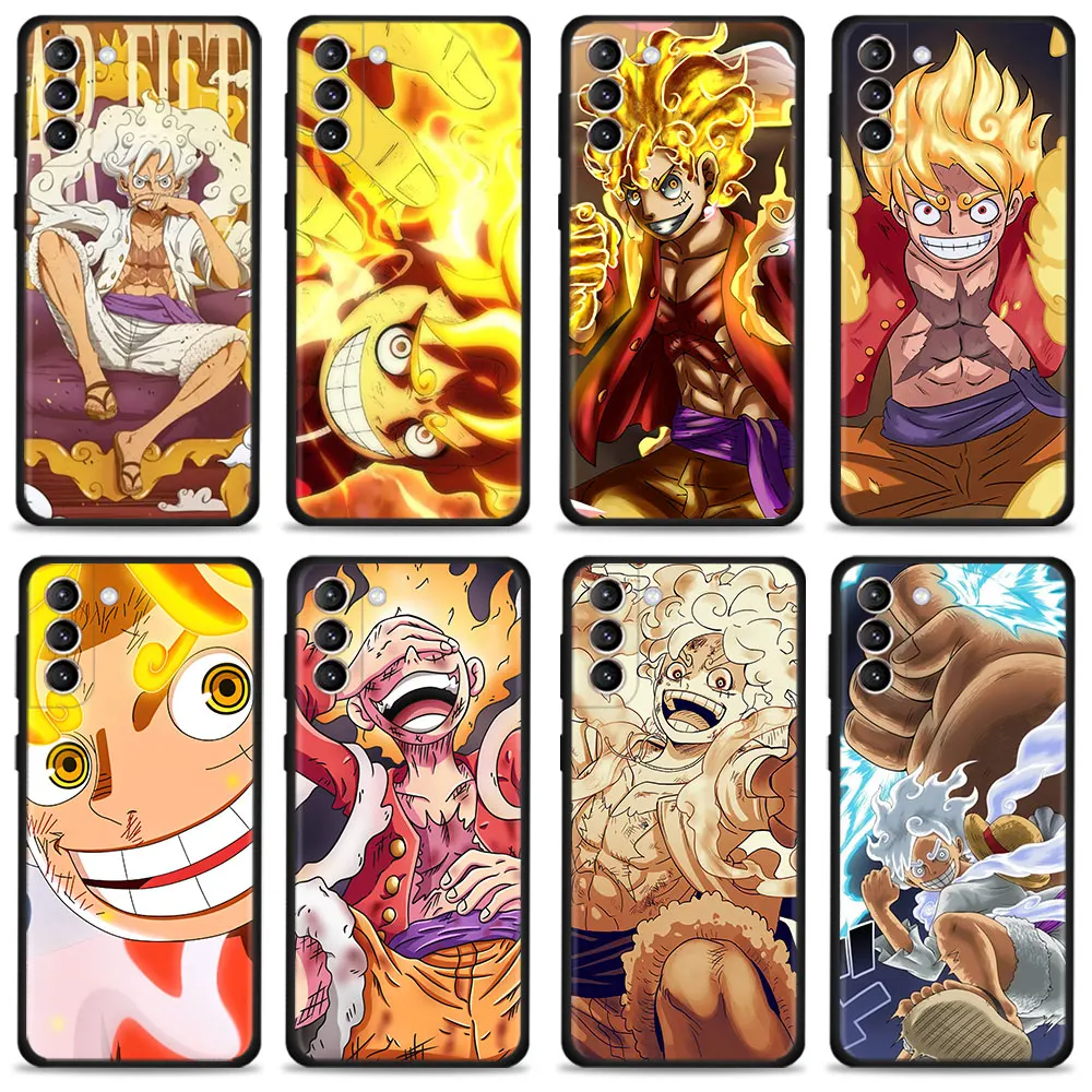 

One Piece Sun God Luffy Gear 5 Case For Samsung Galaxy S22 S21 S20 Ultra FE S10 S9 S8 Plus S10e Note 20Ultra 10Plus Cover Shell