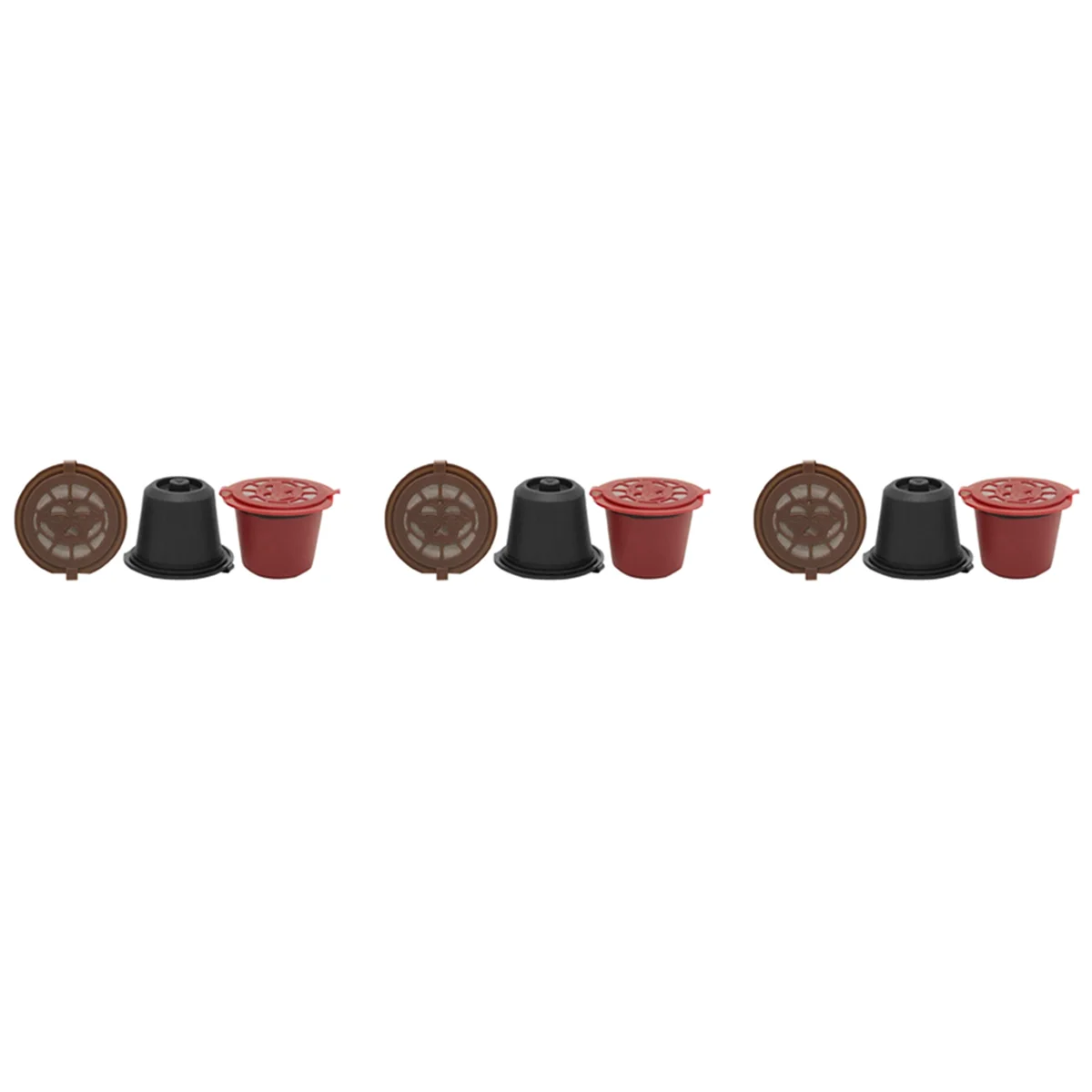 

9 Pcs Refillable Reusable Espresso Capsule for Nespresso Coffee Machine Reusable Capsule Refill Empty Capsule
