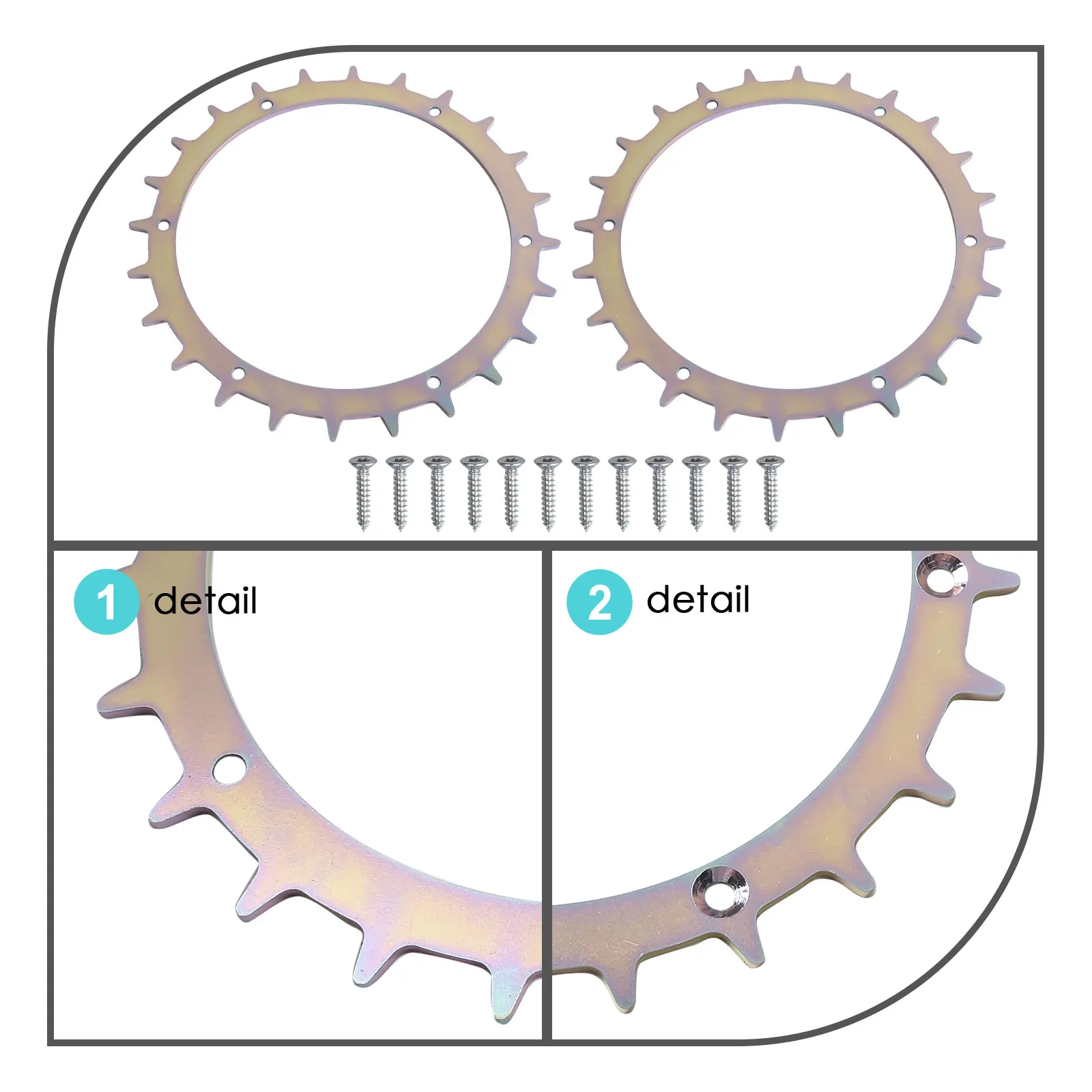 Нержавеющие винты противоскользящие подходящие для газонокосилок-роботов Bosch