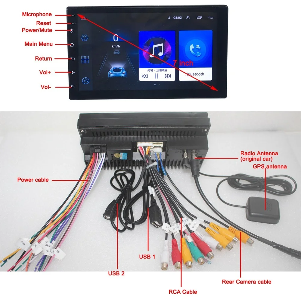2 din Android Car Radio 7 9 10″ car stereo radio GPS WIFI Bluetooth CarPlay For Toyota Volkswagen Hyundai Kia Nissan Honda Lada |