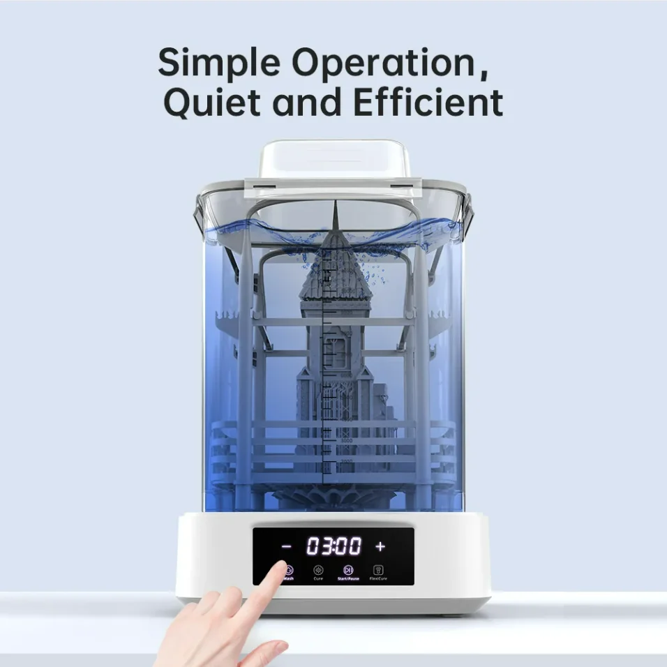Фото ANYCUBIC Wash&Cure 3 Plus: Установка для очистки и отверждения 2-в-1 с большим объемом для 3D-принтеров LCD SLA, совместимая с Photon M5s X 6ks №5