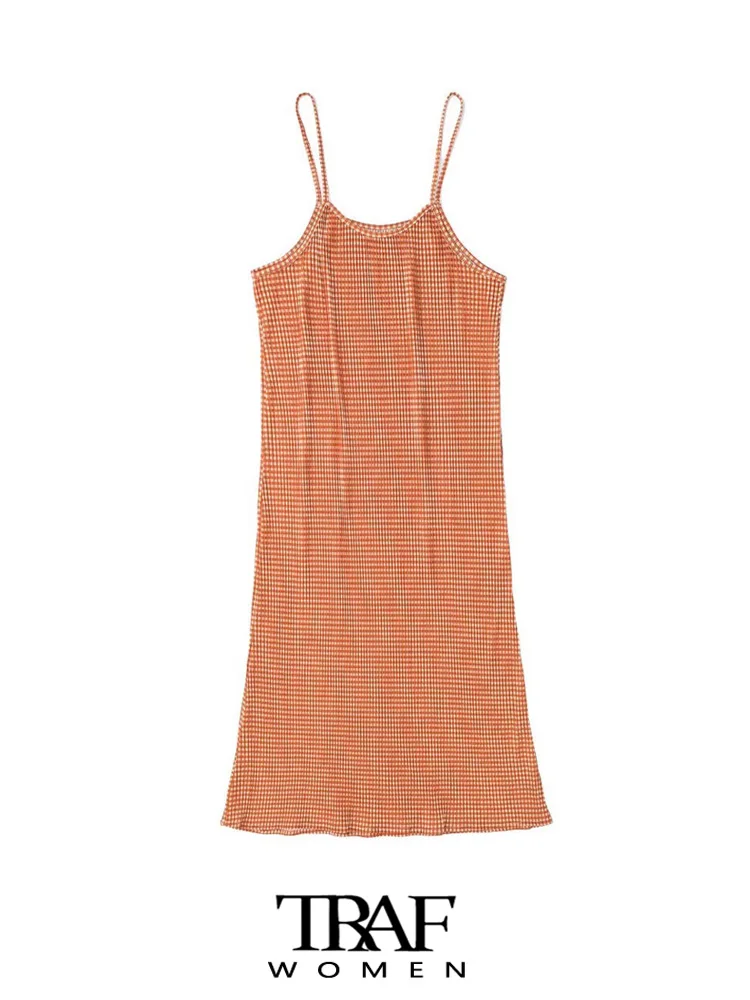 

Платье-миди с открытой спиной, на тонких бретельках