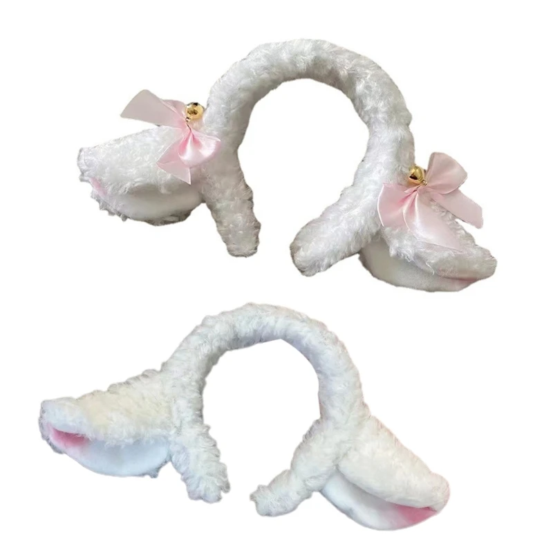 

Cartoon Animal Headbands Furry Lamb Hair Hoop Plush Ears Makeup Hairband