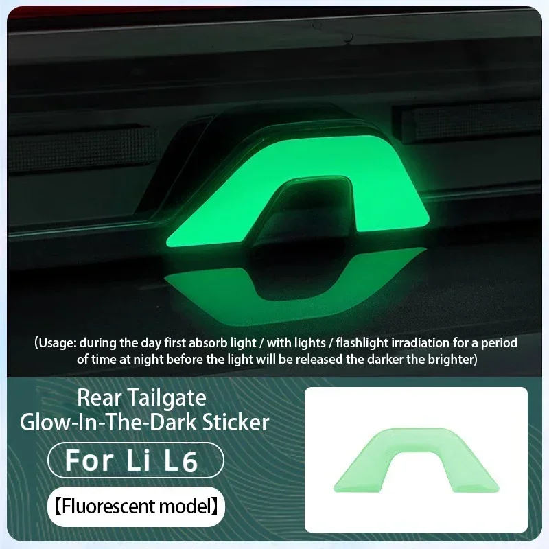 

Для Li LiXiang L6 L7 L8 L9 автомобильный переключатель багажника, флуоресцентная наклейка, кнопка задней двери, светящаяся наклейка с напоминанием, подходит для Ideal Lixiang