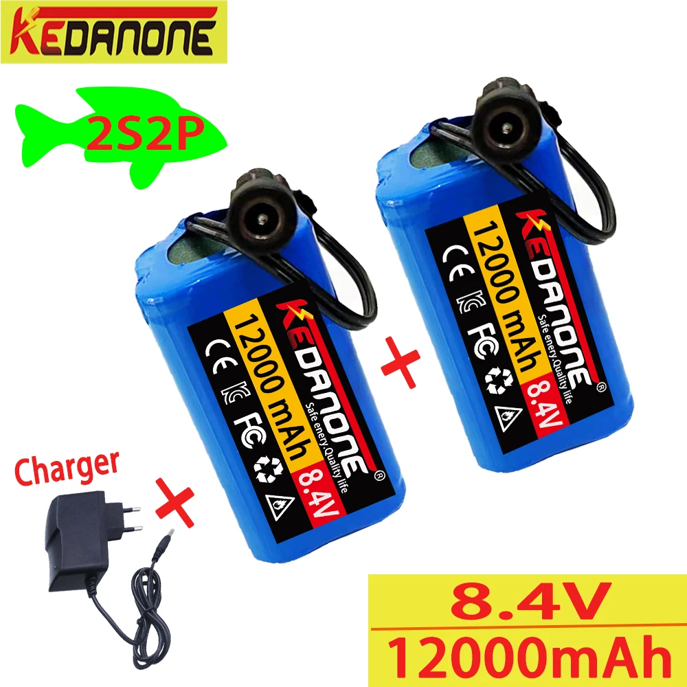 

7.4V/8.4V High capacity 18650 12Ah--20A lithium battery For T188 T888 V007 C18 so on Remote Control RC Fishing Bait Boat