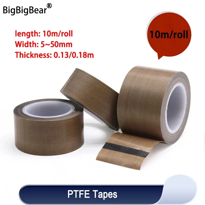 Лента из ПТФЭ, клейкая ткань, ширина 5 ~ 100 мм, толщина 0,13 мм, 0,18 мм, изолированные вакуумные, устойчивые к высоким температурам уплотнительные ленты из ПТФЭ