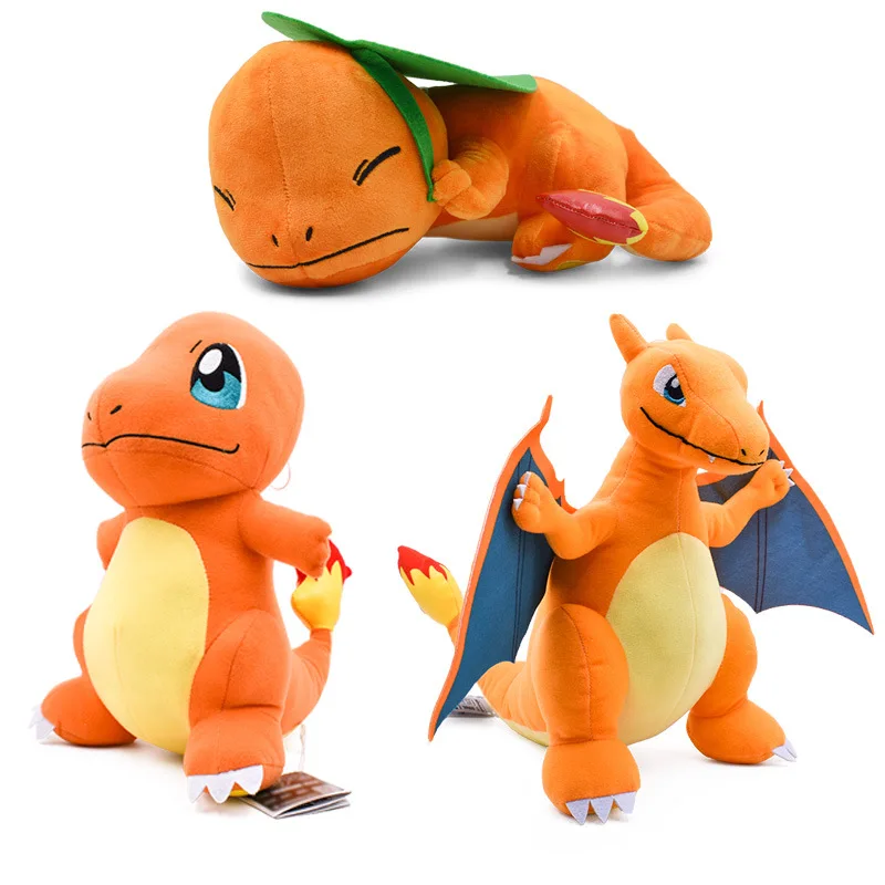 

30CM TAKARA TOMY Pokémon Charizard Plush Toy Dinosaur Anime Peripheral Animal Lying Charmander Doll Children Birthday Gift