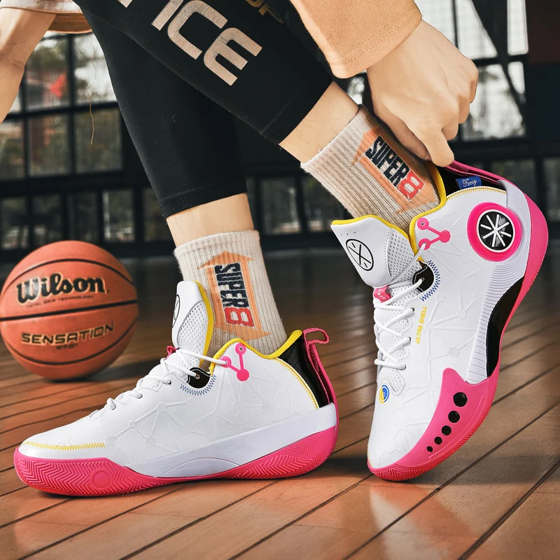 High Quality Men's Basketball Shoes Couple Unisex Street Sports Shoes Outdoor Training Shoes for Women Kids Basketball Sneakers