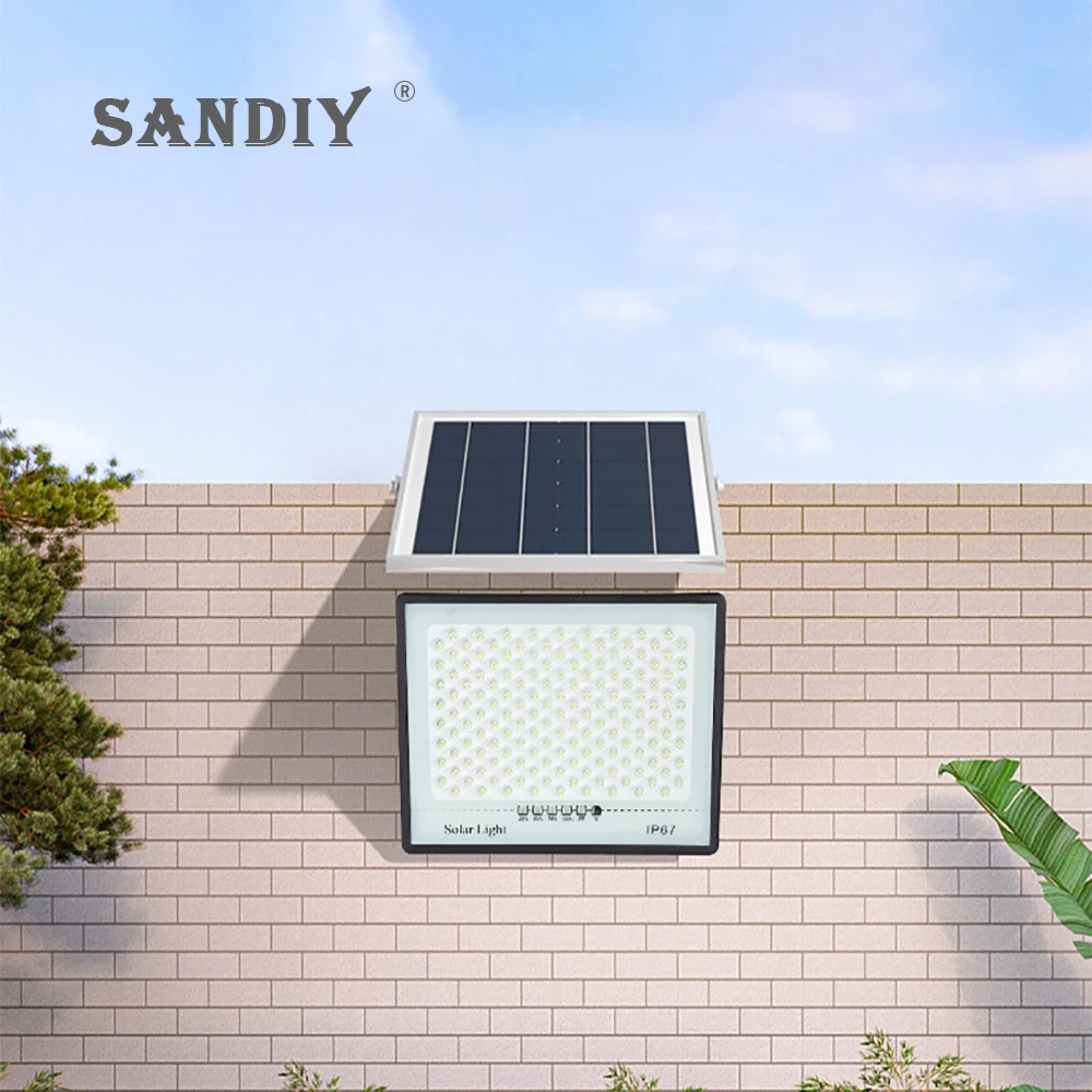 

SANDIY Outdoor Solar Lighting Waterproof Led Projector 200W/500W Floodlight Solar Powered Lamp for Yard Street Garage Spotlight