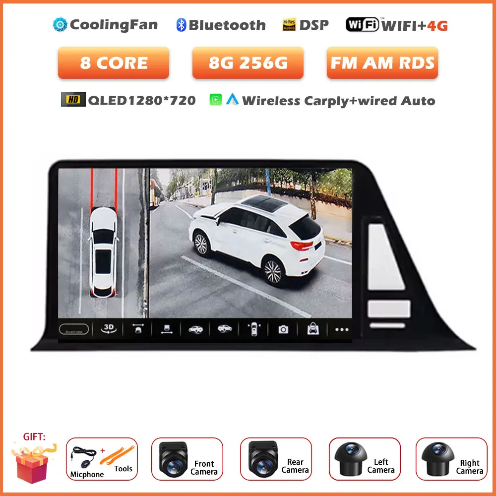 

Android 15, автомобильный радиоприемник, мультимедийный плеер для Toyota C-HR CHR 2016-2020, беспроводной Carplay, стерео голосовой BT, инструменты для GPS-навигации