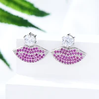 kellybola new original cute sexy lips pendant earrings for women daily fine bridal wedding party super gift jewelry high quality