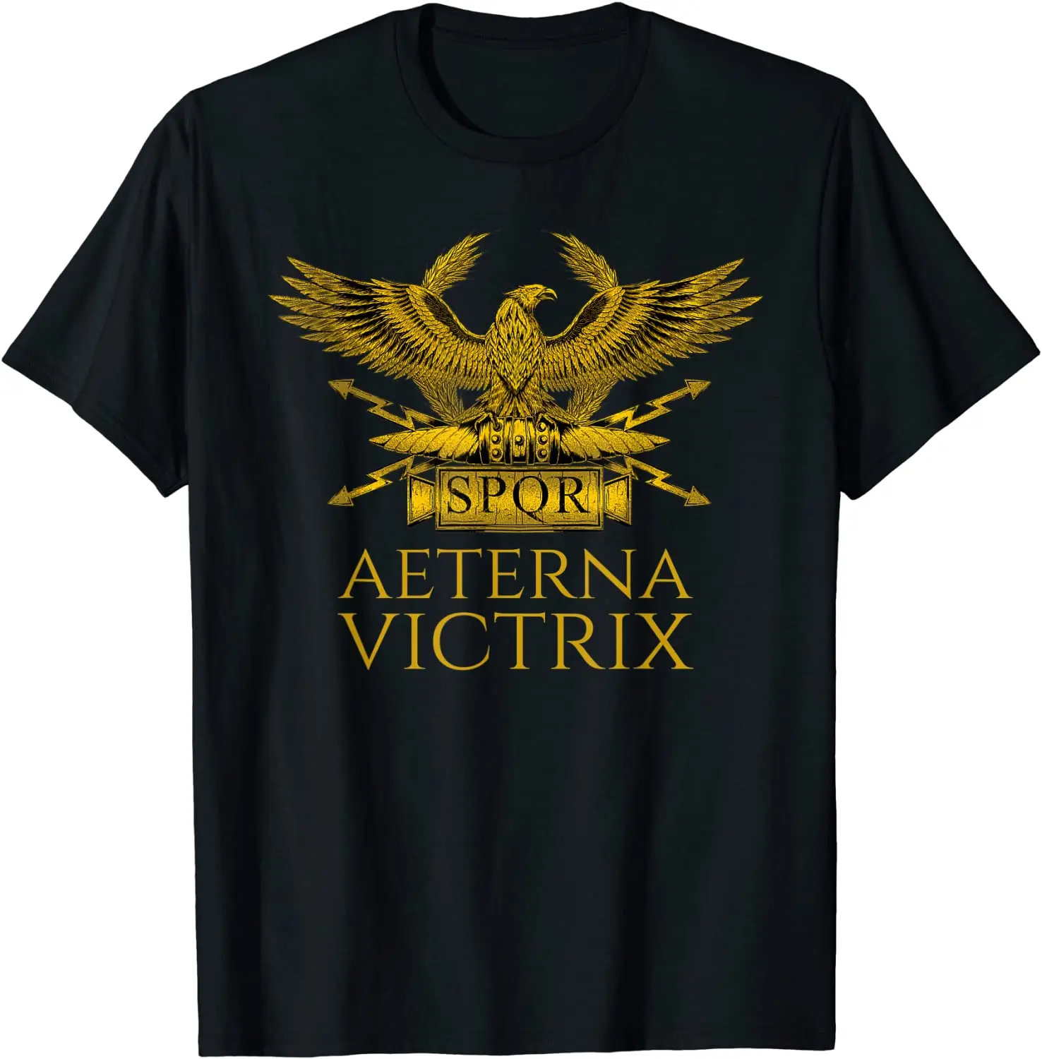 Фото Футболка Ancient Rome - Aeterna Victrix - Roman Legionary Eagle SPQR с короткими рукавами, повседневная, 100% хлопок, с круглым вырезом, летние футболки №1