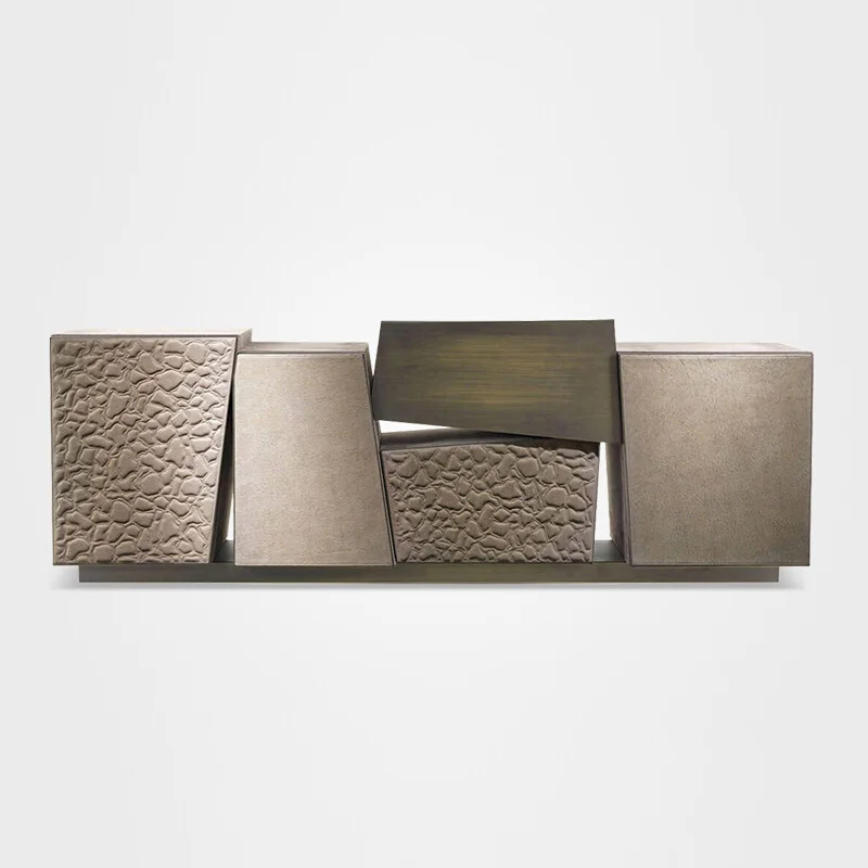 Шкаф для хранения нестандартного геометрического дизайна сервант свет