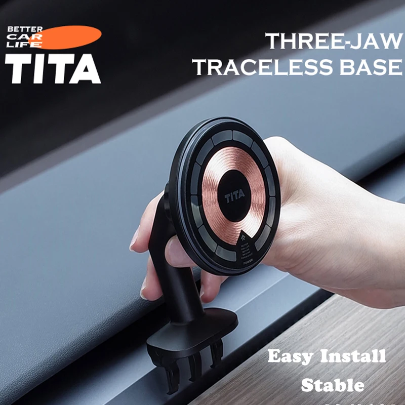 Беспроводное Автомобильное Зарядное Устройство Tita 15 Вт Для Tesla Model 3/y Магнитный
