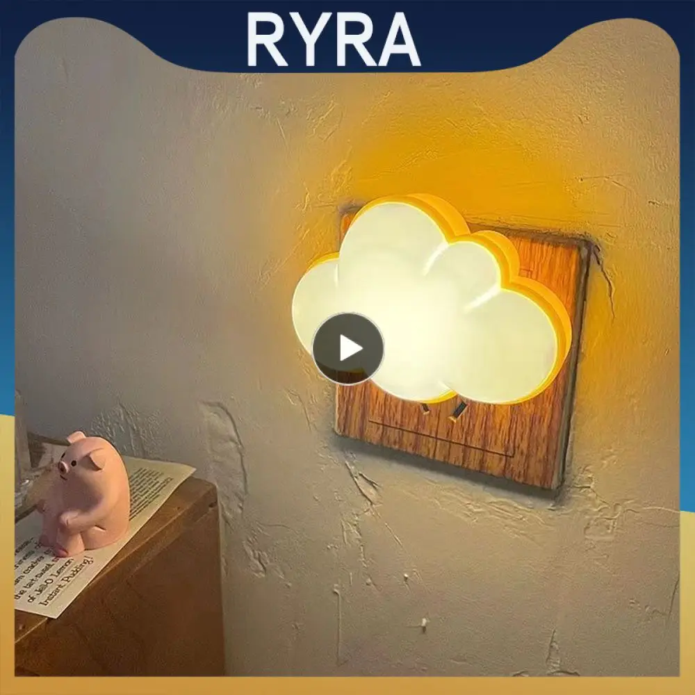 

Led Bedside Lamp Night Lamp Abs Plug-in 9x6cm Night Light Household Tools Cloud Led Night Light Bedroom Lamp Sleep Up