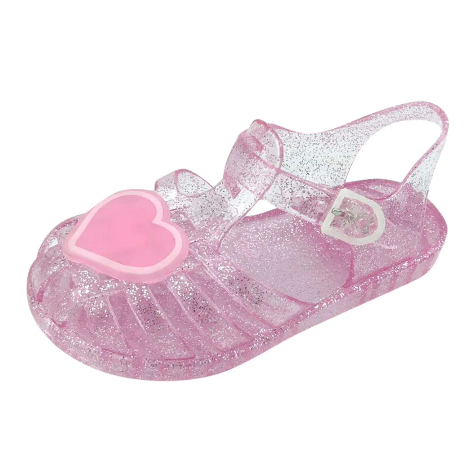

Children Baby Sweet Shoe Kids Girls Summer Solid Color Heart Hollow Out Beach Sandals Princess Shoes Vacation Casualzapatillas