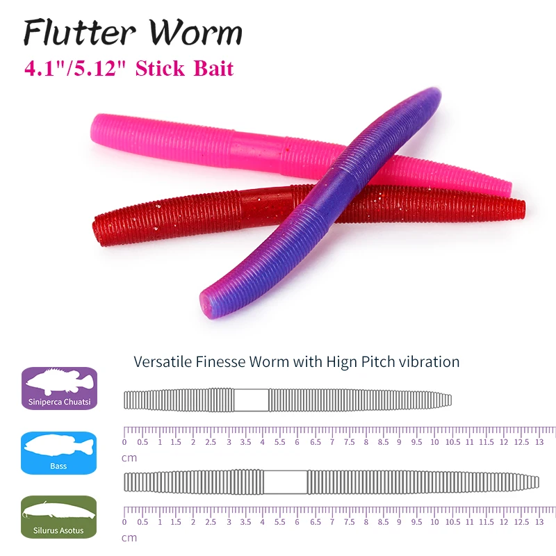 Силиконовые приманки TSURINOYA рыболовная Мягкая приманка червь Реалистичная 105 мм 7 5