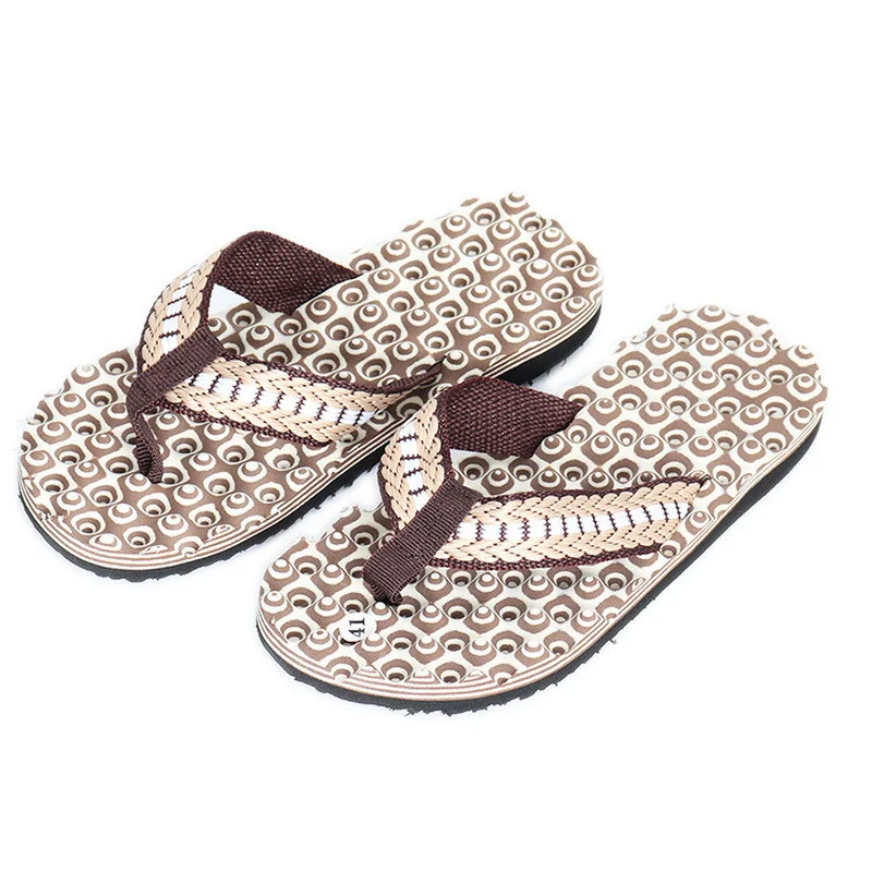 

2023 Summer Trend Men's Massage Flip-flops with Wedge Toe Clippers Beach Casual Slippers Men Slippers