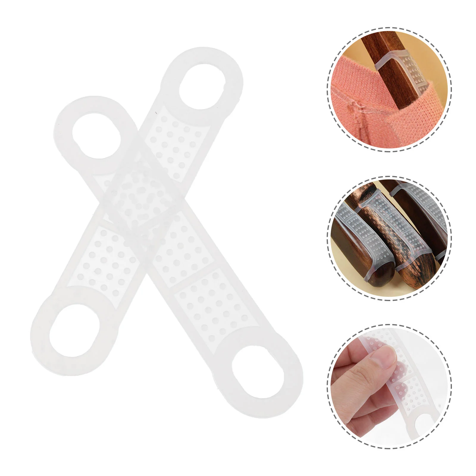 

Hanger Strips Grips Gripnon Clothes Hangers Silicone Accessories Clothing Rubber Clear Antiskidstrip Closet Transparent Tape