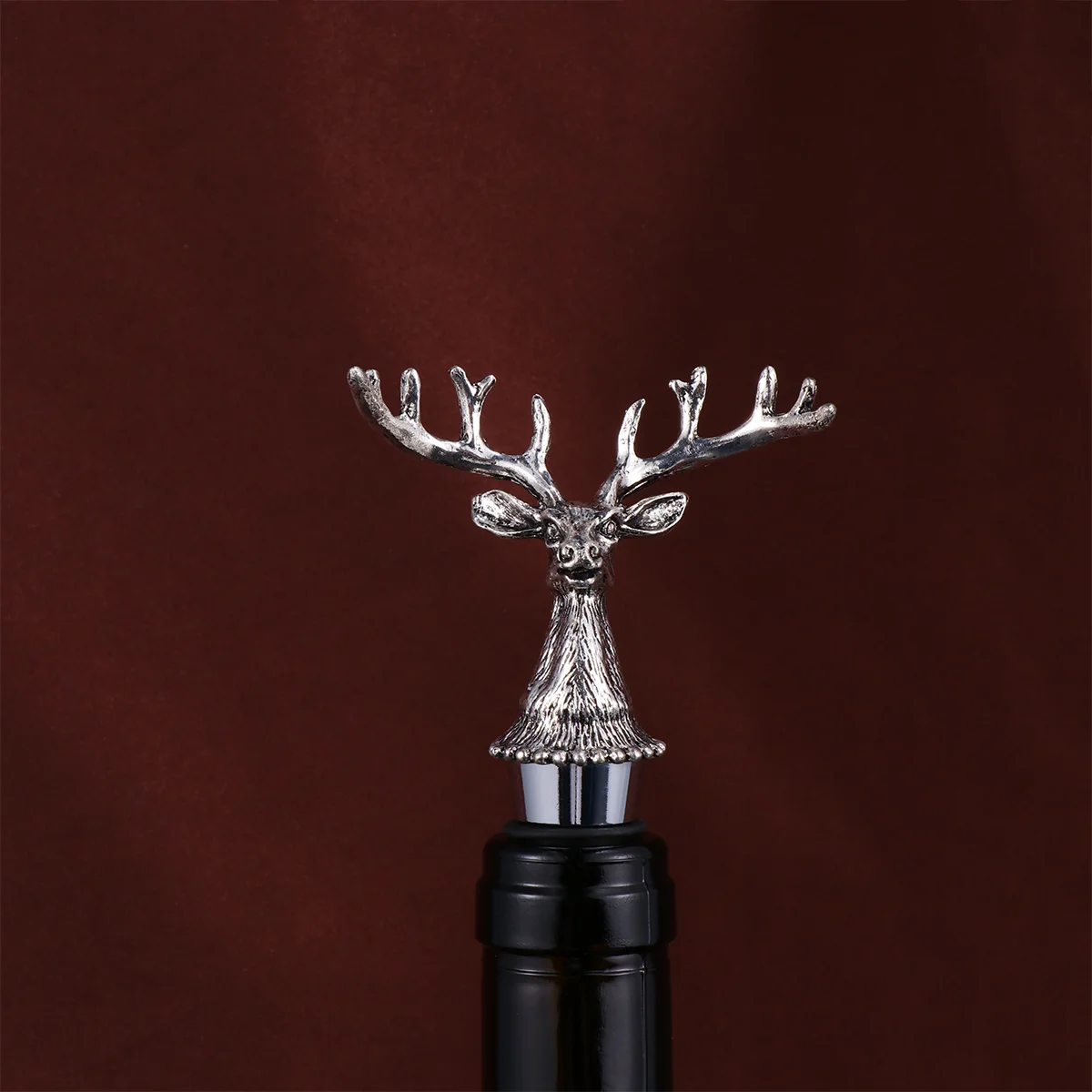 

Stopper Metal Bottle Animal Head Deer Cork Rubber Pourer Stoppers Plugfitting Spout Corks Elk Alloy Reindeer Capschampagne