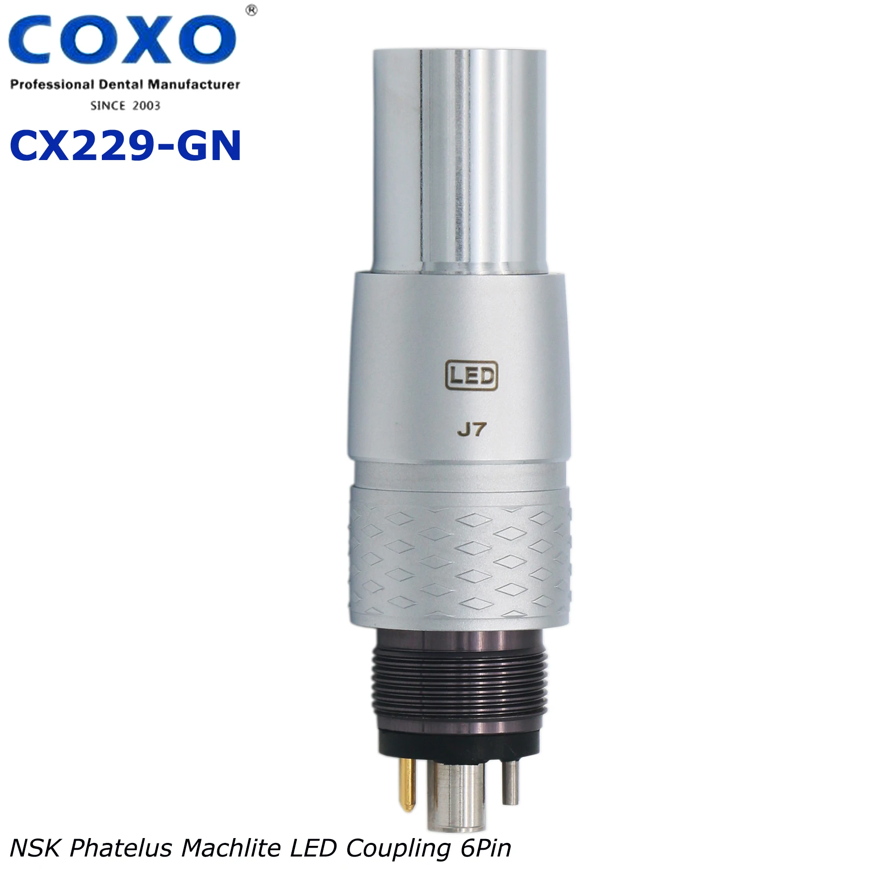 

COXO Dental 6Hole LED Coupler Fit NSK High Speed Fiber Optic Handpiece