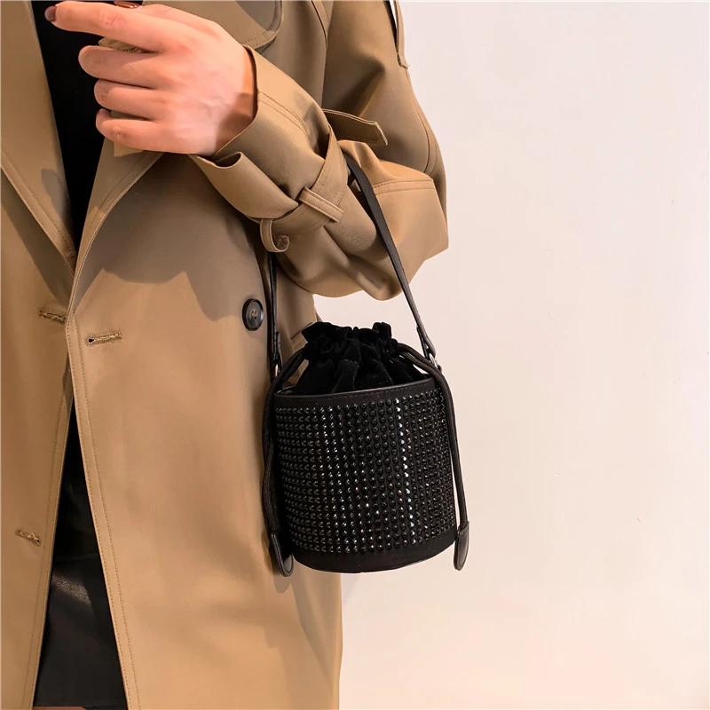 Summer Diamond Bucket Bags For Women 2023 Female Crossbody Bag Lady Handbags And Purses Sac Main Femme Messenger Bag Bolsos