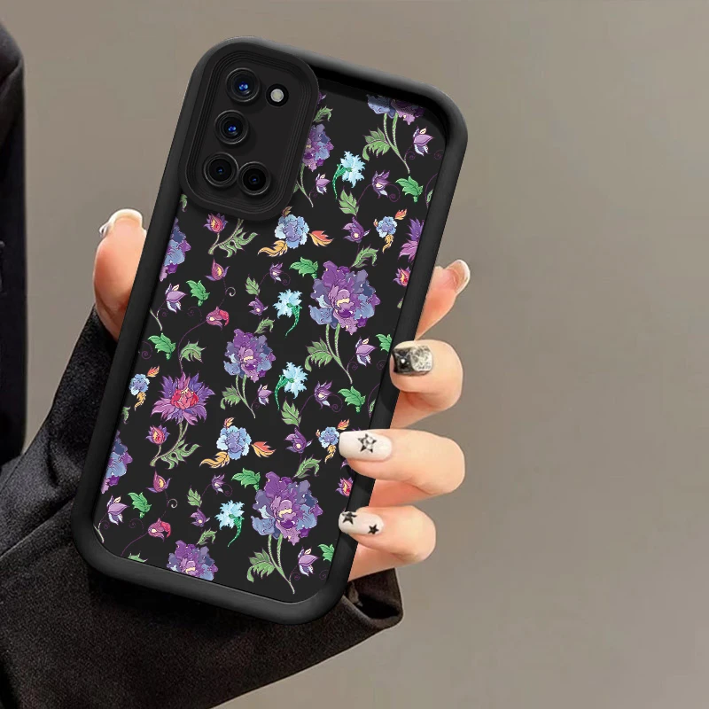 Фото Матовый силиконовый чехол для Xiaomi Redmi Note 14 13 Pro Plus 12 Turbo 12S 11S 11T 11 Pro с цветочным узором, противоударный №1