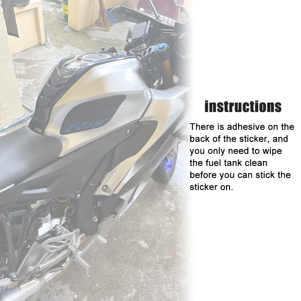 Защитные наклейки для бака мотоцикла Yamaha YZF R15 V2 V3 R 15 YZFR15 2017 2018