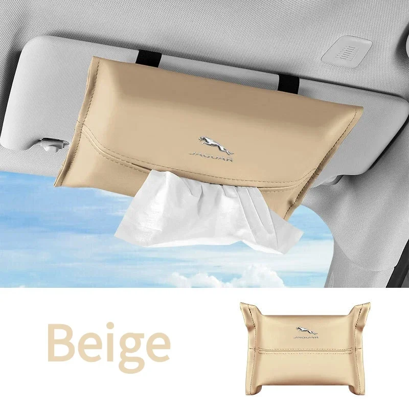 

Автомобильная сумка для хранения салфеток, подлокотник для солнцезащитного козырька для Jaguar XF XJ XJS XK XKR XE S-type X Type F-pace F-type Etype XJL, аксессуары