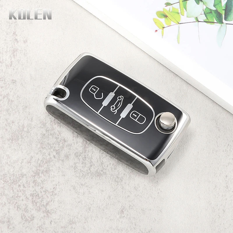 

Чехол-книжка для автомобильного ключа из ТПУ для Citroen C2, C3, C4, C5, DS3, DS4, Picasso, Xsara, для Peugeot RCZ 206, 308, 307, 408, 3008, 5008 Expert