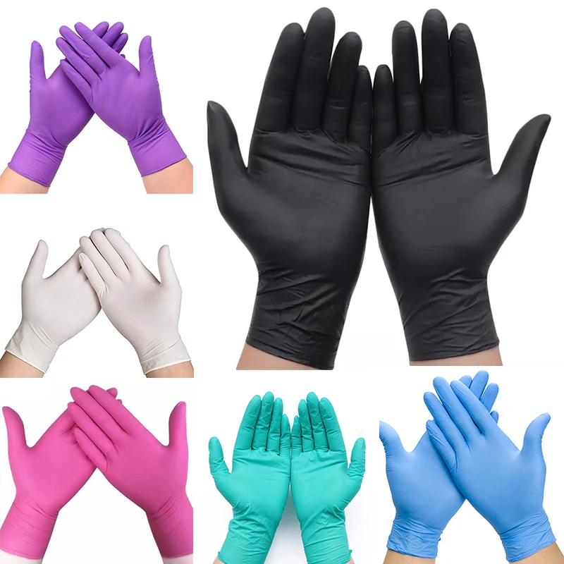 Disposable Nitrile Gloves Multi-Purpose Waterproof OilProof Anti Static Kitchen Home Cleaning Tattoo Gardening Car Repair Tools