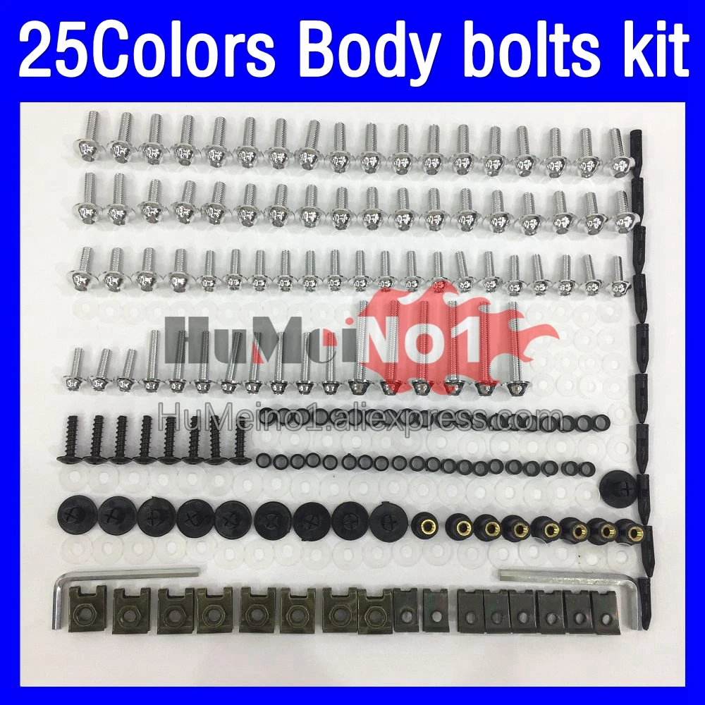 

268ps Fairing bolts full screw kit For YAMAHA FZR400R FZR 400R FZR 400 FZR400 R RR 86 87 88 1986 1987 1988 Body bolt screws Nuts