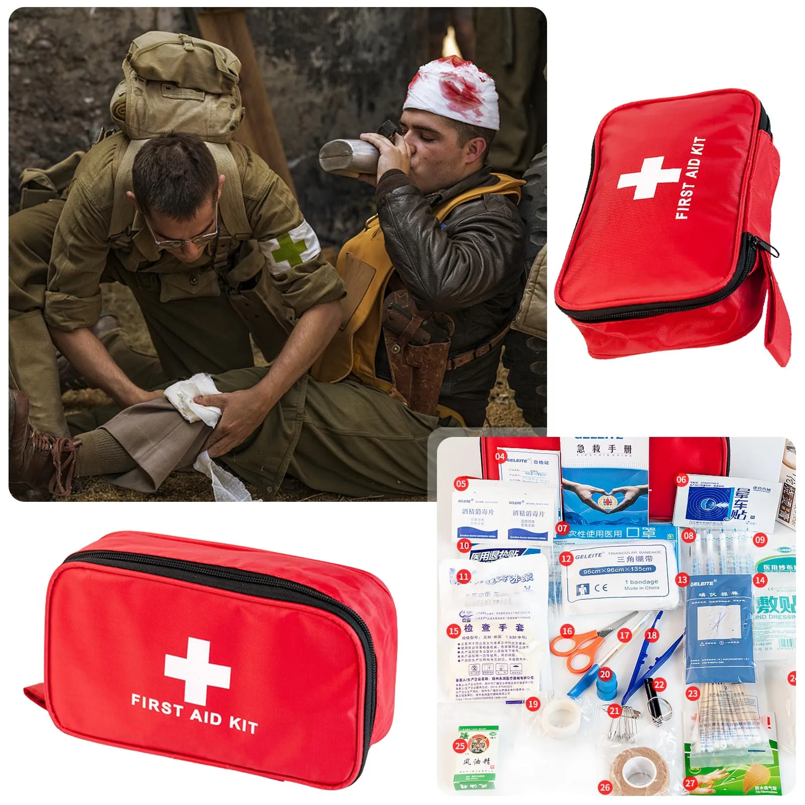 

Portable First Aid Medical_ Kit Travel Outdoor Camping Useful Mini Medicine Storage Bag Camping Emergency Survival Bag Pill Case