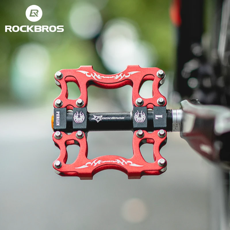 

ROCKBROS Cycling Pedals CNC 2 Peilin Aluminum Alloy Bicycle Pedals MTB Road Hollow-carved Design Bicycle Pedal Accessories