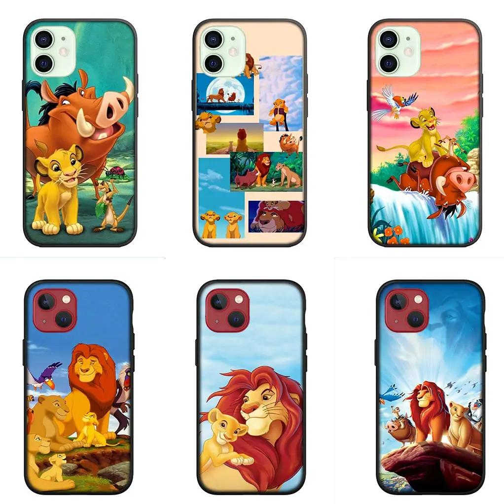 Чехол из ТПУ Король Лев Симба Пумба для Apple iPhone 16 11 Pro XS Max X XR 6 7 8 6S Plus + SE 2022 16+