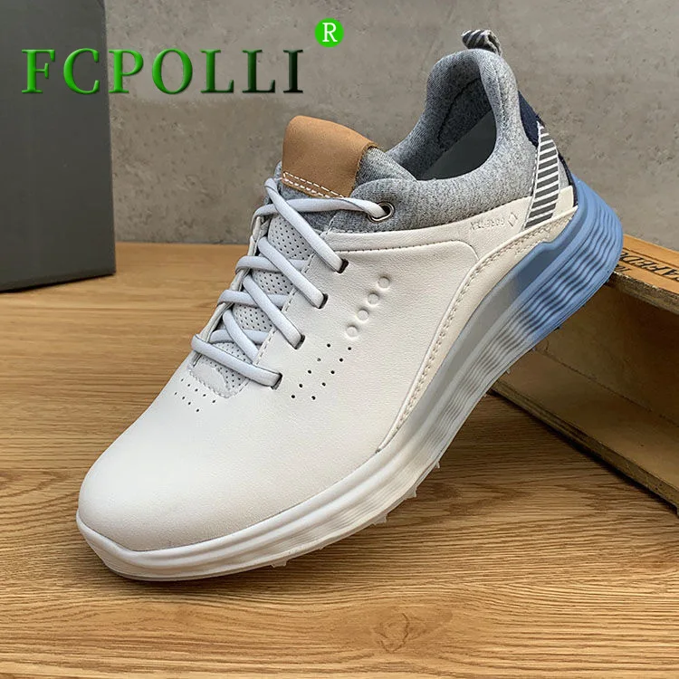 

Fcpolli Golf Shoes Womens Good Quality Sport Shoes For Women Genuine Leather Golf Sneakers Ladies Lacing Golf Training