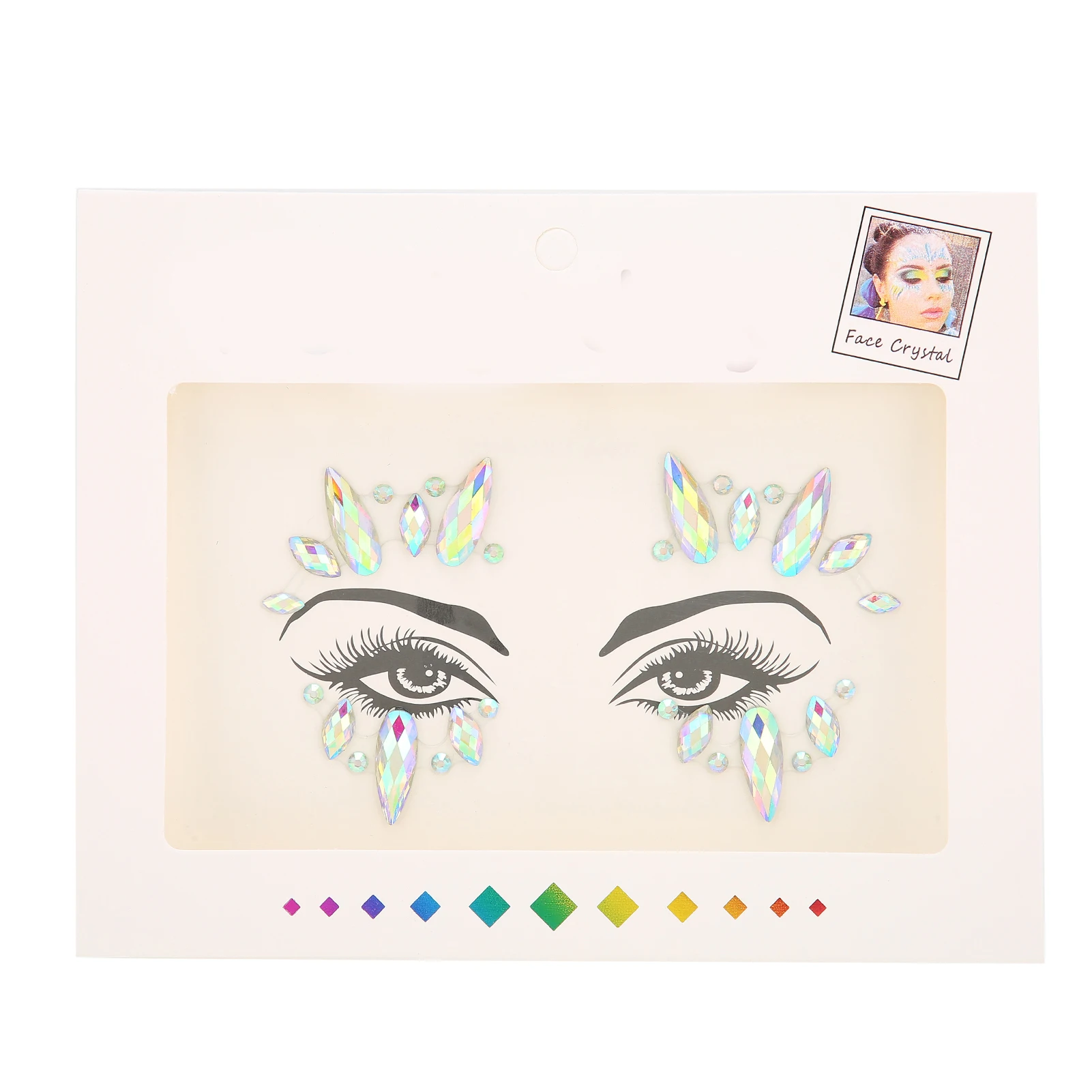 

Eyebrow Face False Jewels Temporary Stick Makeup Face Rhinestones Gems Festival Holiday