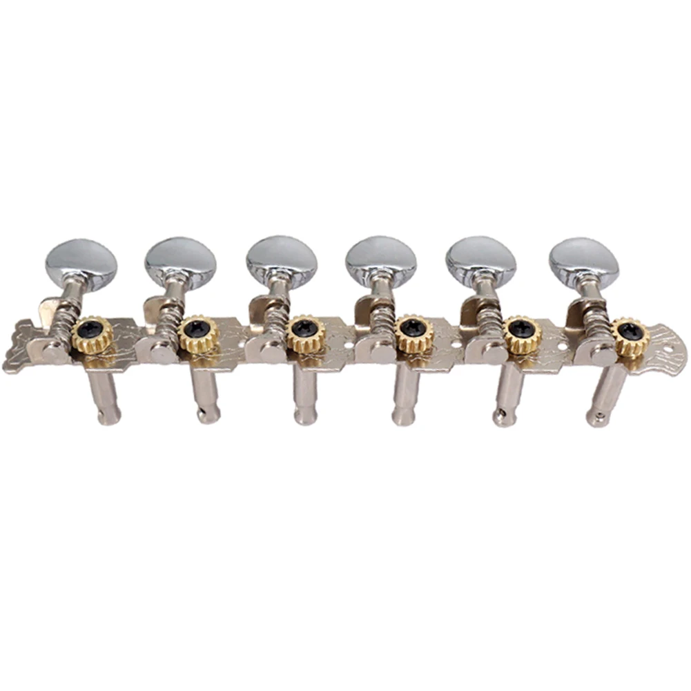 12-String Acoustic Guitar Tuning Pegs Tuners Key 6L 6R Round Machine Heads In A Line Parts Six-joint Bakelite Folk Guitar Tuner images - 6