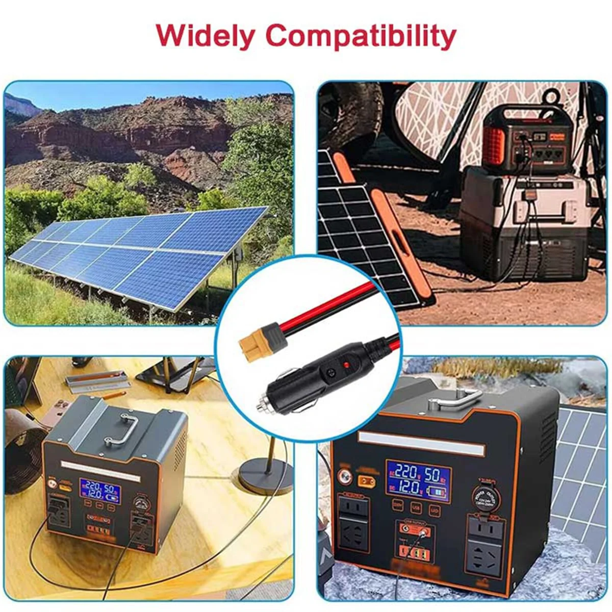 Автомобильный прикуриватель к XT60 12 В 24 зарядный кабель для ALLPOWERS S2000 Bluetti EB55 Anker