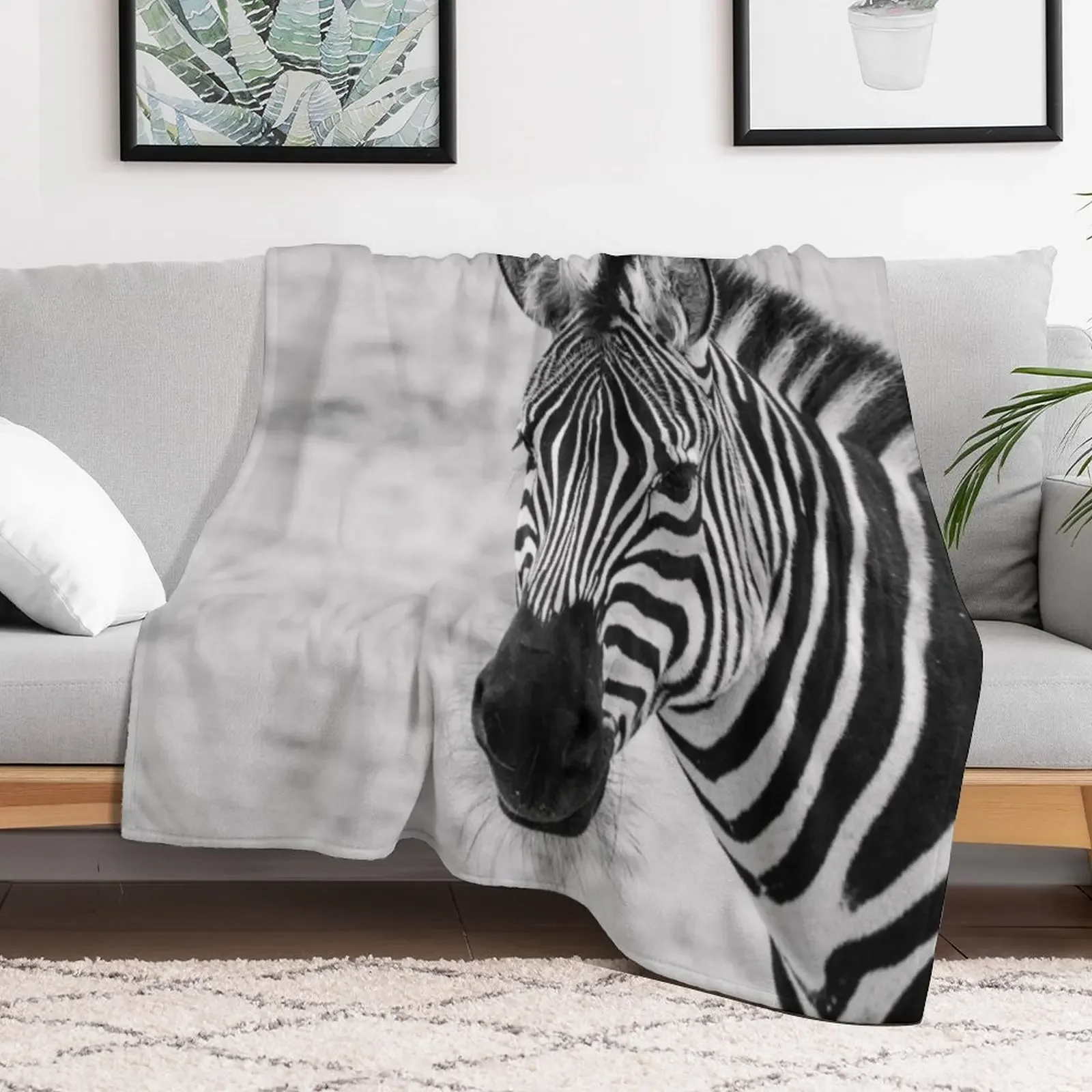 Фото Плед Zebra in Mono: Элегантный теплый плед для отеля и дома №2