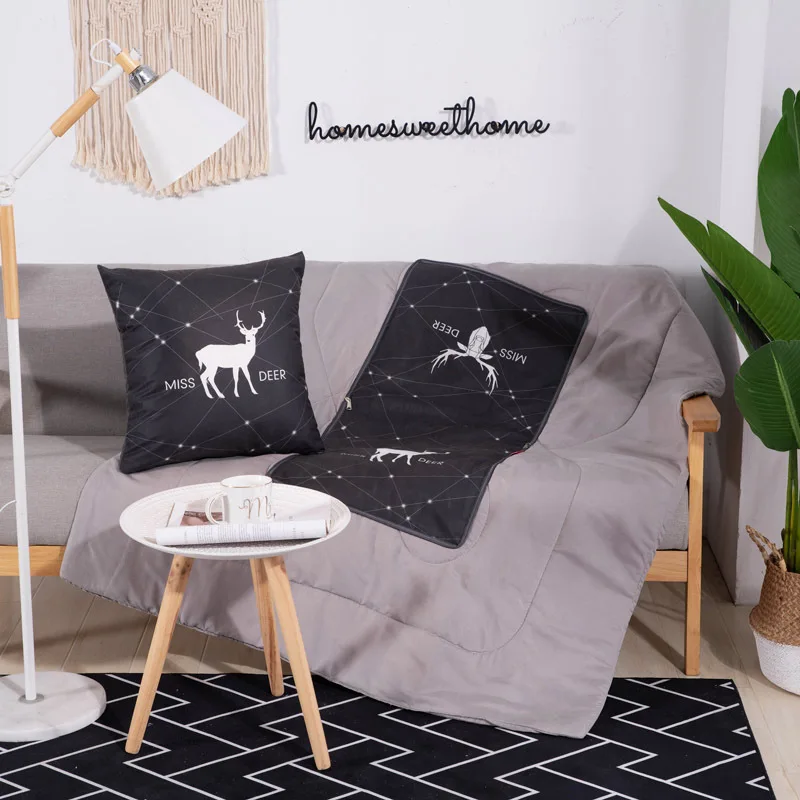 

Nordic Throw Pillows 2 in 1 Foldable Sofa Bed Armchair Rest Cushions Nap Sleep Warm Quilts Contemporary Aesthetic Home Decors