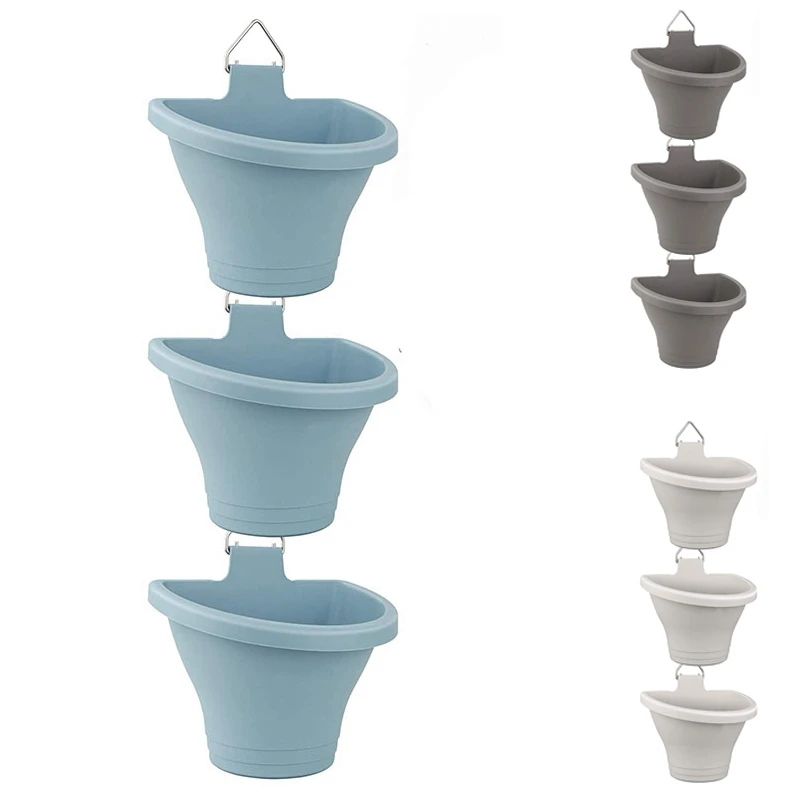 

Подвесной цветочный горшок, настенный цветочный горшок подходит для украшения улицы и дома двора и сада