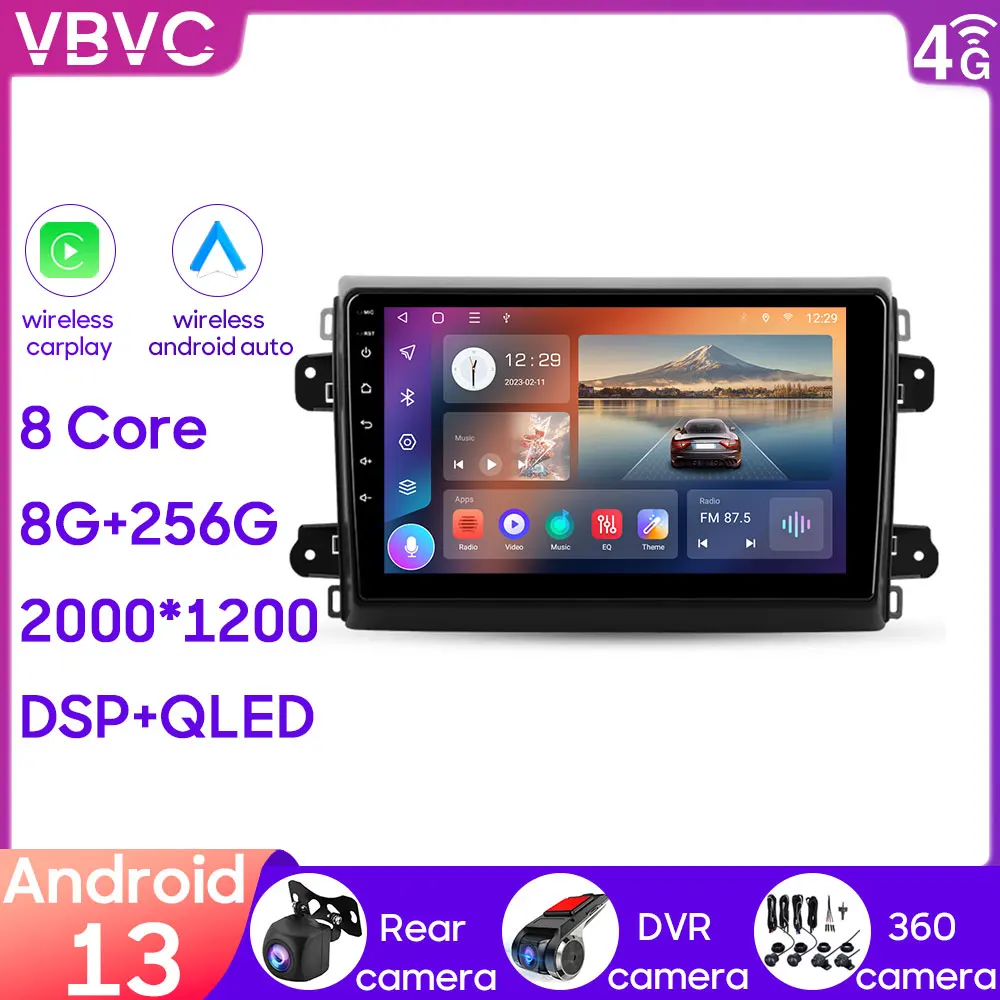 

Автомагнитола для Fiat Ducato Van L3H2 2021 - 2023 с Android, радио, мультимедийной навигацией, GPS, Carplay, стерео, видеоплеером, 4G